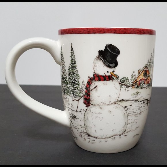 NEW Williams Sonoma Christmas Snowman Mug 14 OZ Earthenware - Picture 4 of 5
